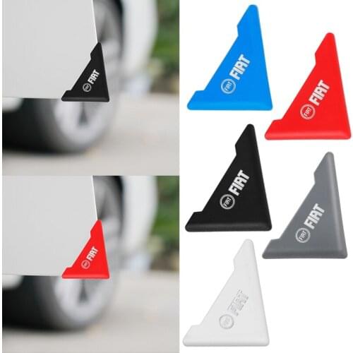 2PCS Silicone Car Door Corner Cover Bumper Anti-Scratch Protector for Fiat Panda Bravo Punto Linea Croma 500 595 Accesspories