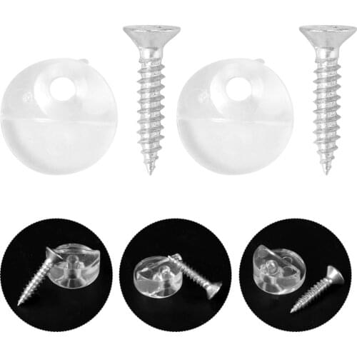 20Pcs Glass Door Clips Easily Installation Fixing Screws Cabinet Wardrobe Closet Handle Knob Hinge Clamps