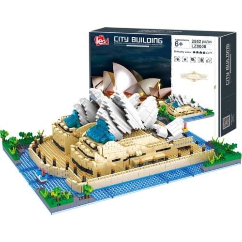 2552pcs Mini Blocks Architecture World Landmark DIY Plastic Building Bricks Sydney Opera House Kids Toy Children Gifts 8008