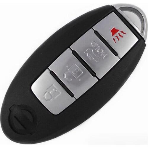 4 Buttons Smart Remote Key Cover Shell For Nissan Teana Sunny Tiida Livina Sylphy Keyless Entry Fob Key Case(Without Groove)