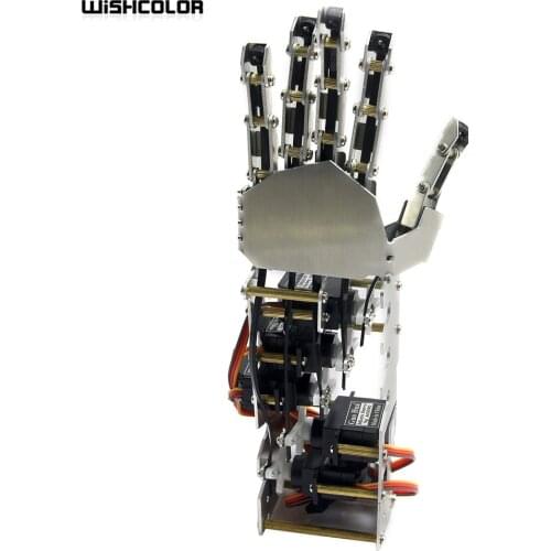 5DOF Humanoid Five Fingers Metal Manipulator Arm Left Or Right Hand with GS9018 Servos for Robot DIY