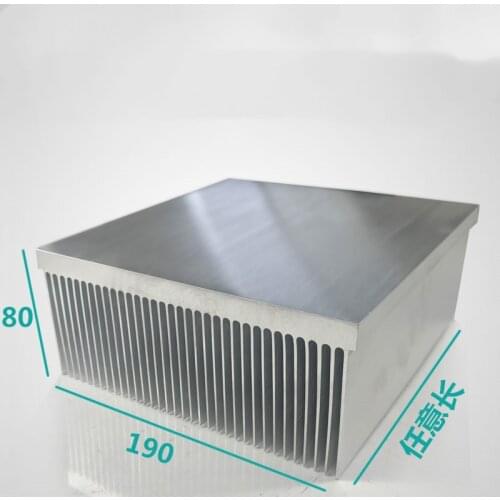 Aluminum profile radiator fin high power dense tooth radiator width 190,high 80,length 100-400mm PCB Module Power LED Heatsink
