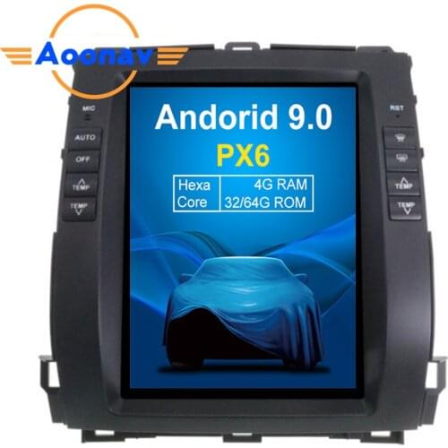 AOONAV 10.4 inch car DVD player vertical screen for Toyota Prado 2002-2009 car GPS radio IPS multimedia player