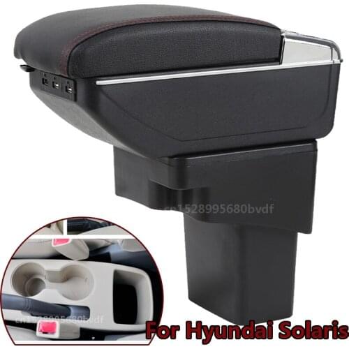 Car Armrest For Hyundai Accent RB Solaris 2011-2016 Centre Console Storage Box Arm Rest Rotatable 2012 2013 2014 2015