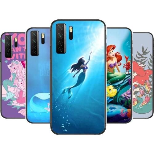 Pink Aqua Mermaid Black Soft Cover The Pooh For Huawei Nova 8 7 6 SE 5T 7i 5i 5Z 5 4 4E 3 3i 3E 2i Pro Phone Case cases