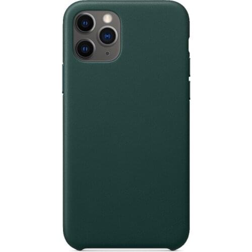 Genuine Leather Back Cover for iPhone 11 Pro Max XS Max XR X Business Pouch Phone Case Popular Color Midnight Green Pocket