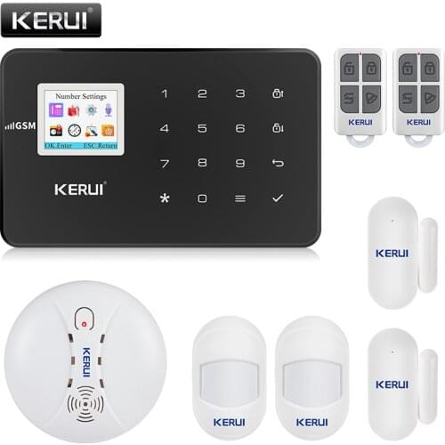 KERUI Home Security Alarm System APP Control SMS Motion Detector Sensor Door Sensor Burglar Signal Device Wireless GSM Smart Kit