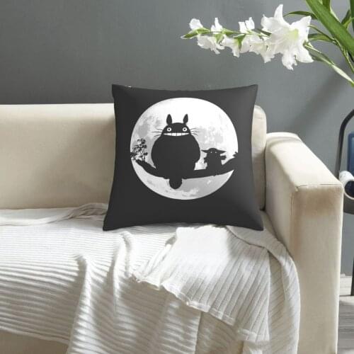 Totoro pattern print Cushion Cover Decorative Pillowcase Chair Seat Square Car Pillow Cover Home Living Textile