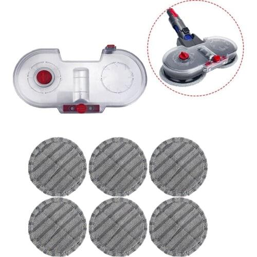 Electric Mop Water Tank for Dyson Vacuum Cleaner V7 V8 V10 V11 Replacement Electric Mop Head Brush with 6 Mopping Pads