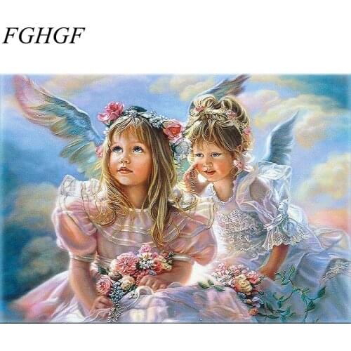 FGHGF Framed Two Angles Abstract Painting Home Decor DIY Painting By Numbers Hand Painted Wall Art Picture