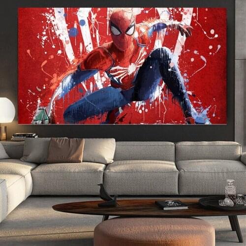 Canvas Painting Marvel Spiderman Child Poster Superhero Character Wall Art Picture Print for Living Room Home Decoration Cuadros