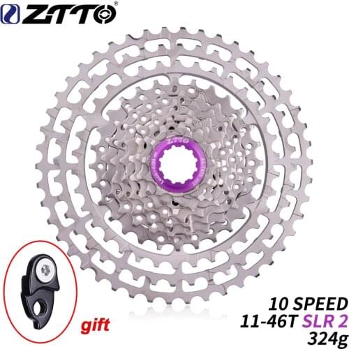 ZTTO MTB 10 Speed 11-46T SLR2 Bicycle Cassette HG Compatible Silver 10S Freewheel 10V CNC K7 For MTB XX X0 X9 X7 M610 M781 M786