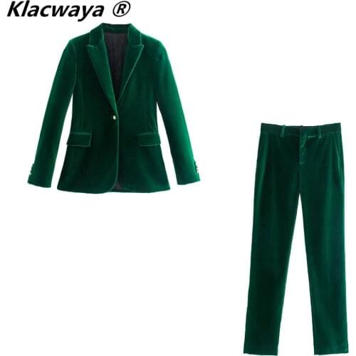Klacwaya Women's Trouser Suits With A Jacket