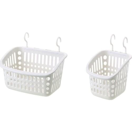 Storage Basket Hanging Basket Toilet Bathroom Cosmetics Storage Basket Household Hook Storage Basket 2 Pack