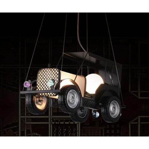 Retro industrial style chandelier creative personality restaurant bedroom clothing store childrens room lamp car Internet cafe