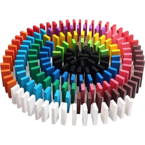 Ino Blocks Set Colored inoes Kids Toys Educational Toys Wooden ino Set for Children Gift