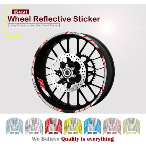 FOR YAMAHA R6 600 YZFR6 YZF-R6 YZF R6 Motorcycle Decorative Stripe Sticker Front Rear Wheel Reflective Decal Accessories