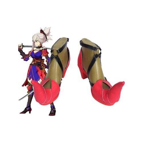 FGO Fate Grand Order Miyamoto Musashi Cosplay Shoes Boots Halloween Party Boots for Adult Women Shoes Accessories