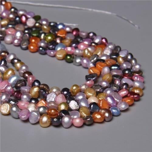 5-6MM Dyed Colorful Natural Freshwater Pearl Beads Loose Pearls Beads For Jewelry Making Bracelet Necklace Jewellery Wholesale