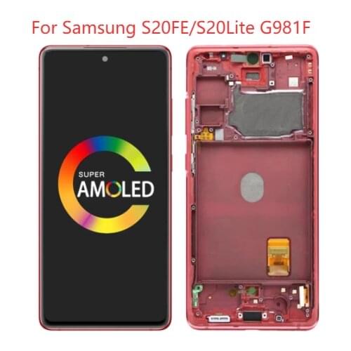 Original S20 Fan Edition 5G LCD For Samsung Galaxy S20FE 4G G780B Display With Frame SM-G781B/DS G781U LCD Touch Screen Assembly