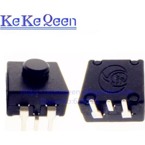 10PCS/LOT Flashlight Switch 1212-213YB Push Button Switch ON-ON-OFF outdoor camp light mosquito control switch