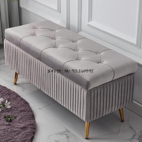 Clothing store sofa stool fitting room storage rectangular storage stool bench bench bench bench for changing shoes