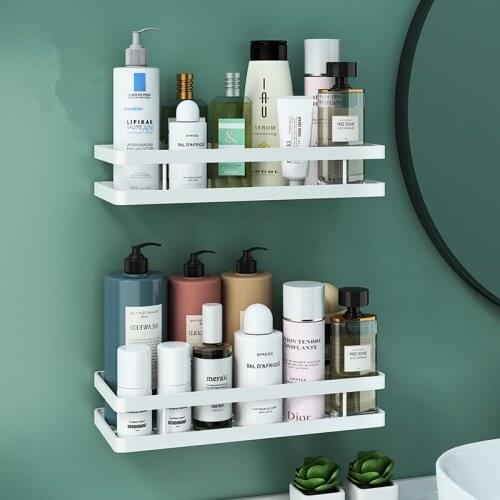 Bathroom Shelf White Bathroom Storage Holder SUS 304 Bath Shower Shelf Black Bath Shampoo Holder Corner Shelf