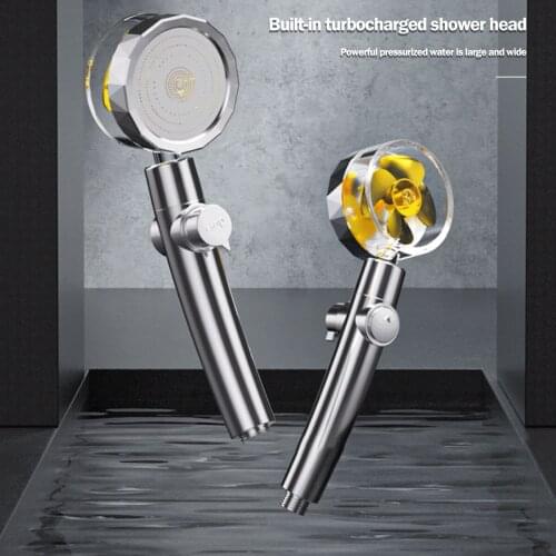High Pressure Water Saving Spray Shower Head Fan Bath Hand-held Pressurized Massage Shower Head 360 Rotated Rainfall Shower Head