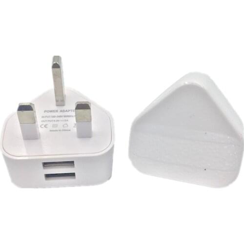 UK Plug Single USB Double USB 2USB Adapter Mains 3 Pin Plug USB Adaptor Wall Charger Travel Charging Cable 5V2 1A For Apple