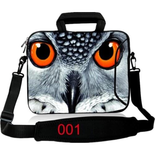 Universal carton owl notebook laptop sleeve bag 10 12 13 13.3 14 15 15.6 17 handle Lapopt shoulder bag PC handbag For ipad Asus