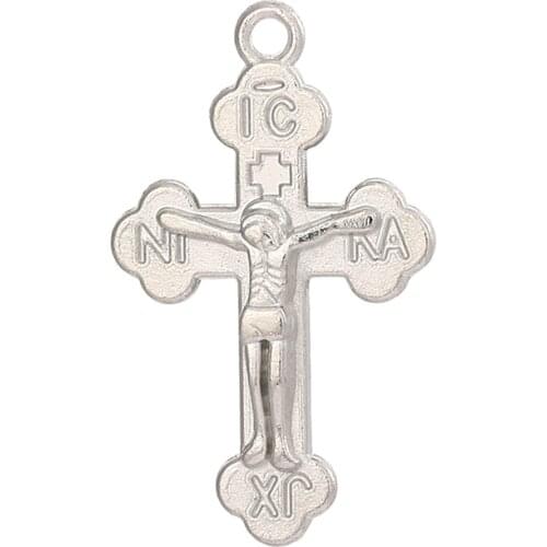 WholesaleDIY Accessories For Jewelry Cross Jesus TagChristmas Gifts Zinc Alloy Material Manufacturing Jewelry Making12PCS