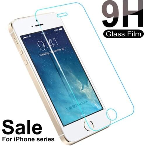 9H Tempered Glass For On iPhone 5 5S 5C SE 4S 6 6S 7 8 Plus Screen Protector For iPhone XS 11 Pro Max X XR Protective Glass Film
