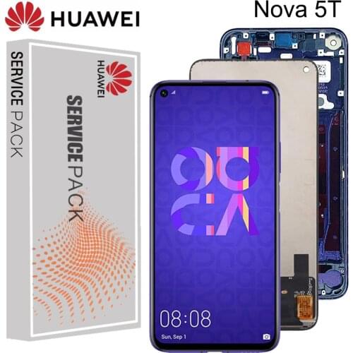 6.26'' for Huawei Nova 5T YAL-L21 L61A L71A LCD Screen+Touch Display Digitizer Replacement With Frame for Huawei Nova 5t Display