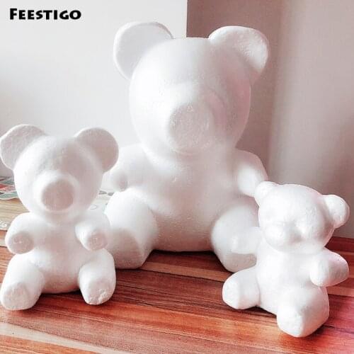 1pcs 160mm Modelling Polystyrene Styrofoam Foam Bear White DIY Craft Balls Wedding Valentines Day Birthday Party Supplies Gifts
