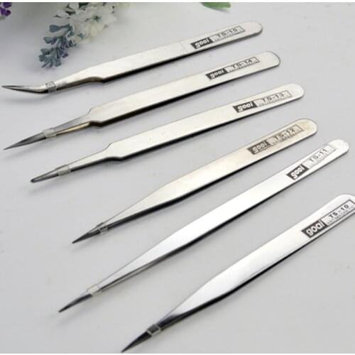 1pc Anti Magnetic Stainless Steel Tweezers Forceps Fine Kit Set Jewelers Tools