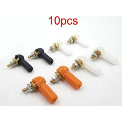 10pcs DIY M2/M3 Plastic Ball Head Buckle 2mm/3mm Pull Rod Positioning Ball Head Servo Linkage Connector for RC Simulation Boat
