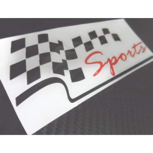 Car Decals Sports Racing Checkered flags Vinyl Side Hood Tailgate Stickers 19cm CF703 2pcs