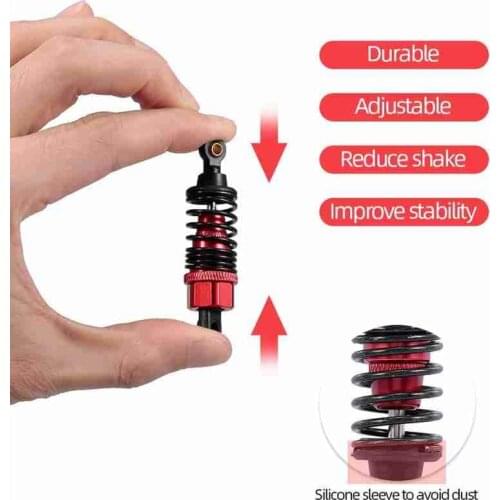 4 X Alloy Rc 1/10 Adjustable Shock Absorber 55mm For Tamiya Tt-02 Tt-02d M-05 M-06