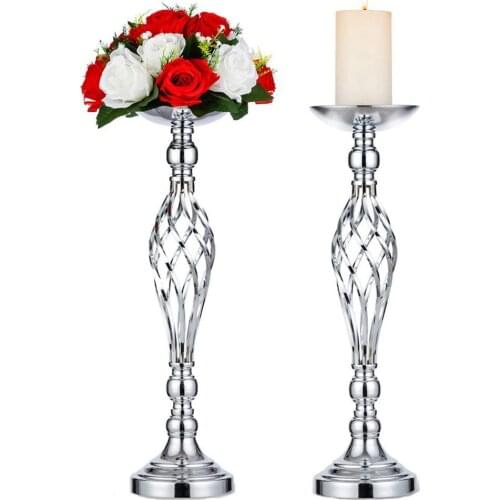 40cm Iron Candle Holder Candlestick Gold Candle Holders Flower Vase Table Centerpiece Event Flower Rack Wedding Decoration New