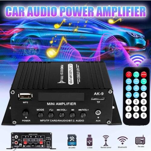 400W 2*200W Stereo Hifi Car Home Subwoofer car Sound audio Amplifier Amp Sound Speaker bluetooth EDR Audio LED Design amplifiers