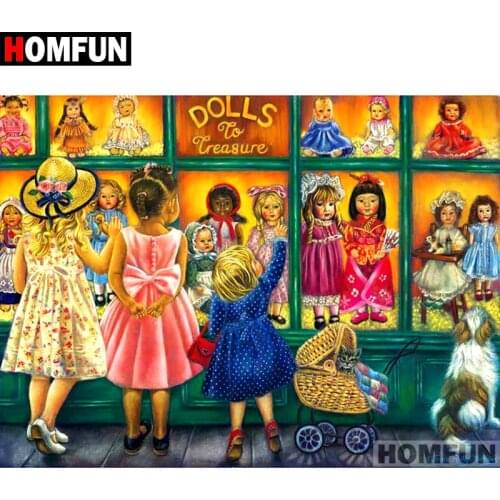 HOMFUN Full Square/Round Drill 5D DIY Diamond Painting "Toy store" Embroidery Cross Stitch 5D Home Decor Gift A07213
