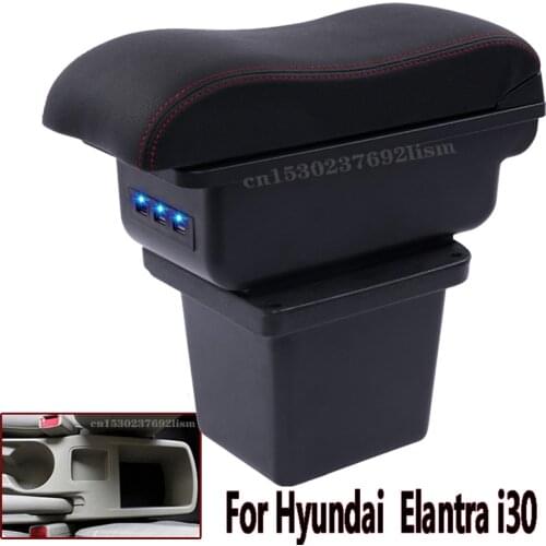 Car Rotatable Armrest For Hyundai Elantra Touring i30 i30cw 2007-2011 Center Centre Console Storage Box 2008 2009 2010
