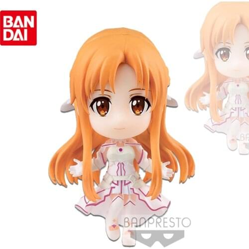 Bandai Genuine Sword Art Online Alicization War of Underworld Yuuki Asuna Q Version Anime Action Figure Collect Model Toys