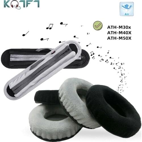 KQTFT Velvet Replacement EarPads for Audio-Technica ATH-M30x ATH-M40X ATH-M50X ATH M30x M40X M50X Earmuff Cover Cushion Cups