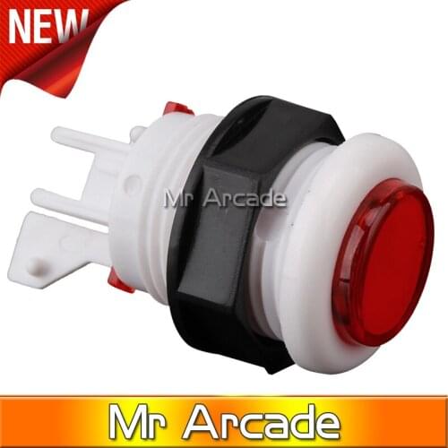 Free shipping Arcade Microswitch Push Button (Red yellow green blue) 28mm arcade fighting box body machine button 1pcs