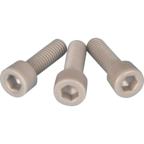 2pcs M4 Allen PEEK cylindrical head screw hex socket cup corrosion resistant high temperature acid base bolt 6mm-35mm long