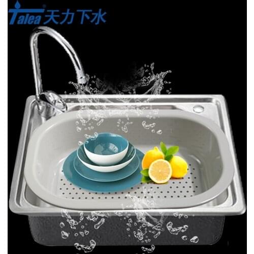 Talea Kitchen Tray Dish Drainer Drying Sink drain plastic basket Vegetable Fruit Drying Washing Holder