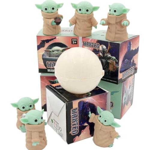 Disney Anime Figures Yoda Baby Kawaii Yoda Blind Box Action Figure Toy Version Doll Model Childrens Gift for Kids