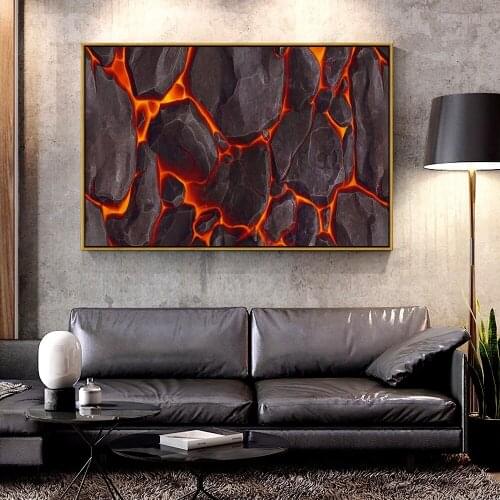 Forbeauty Oil Canvas Painting lava_texture_stones For Home Decoration Wall Art