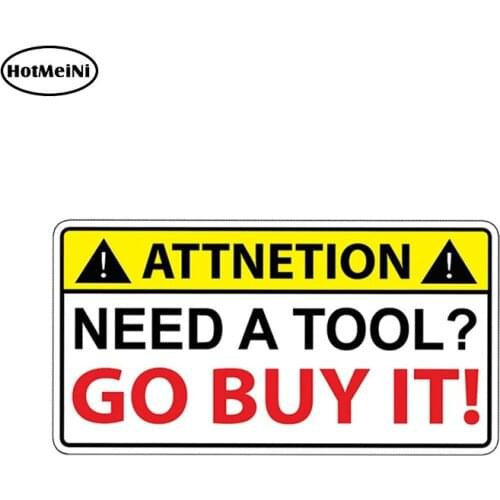 HotMeiNi 13cm X 6.8cm Go Buy You Own Tool Tools Vinyl Sticker Decal Graphic Warning Laugh Joke Prank Funny Toolbox